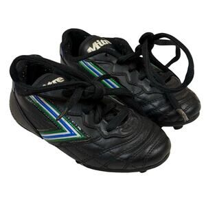 Mitre Soccer Cleats Black Blue US Toddler Little Kid Size 10 10YM Boys Girls